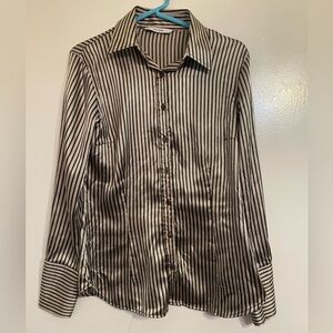 Zara basic women’s button down striped shirt